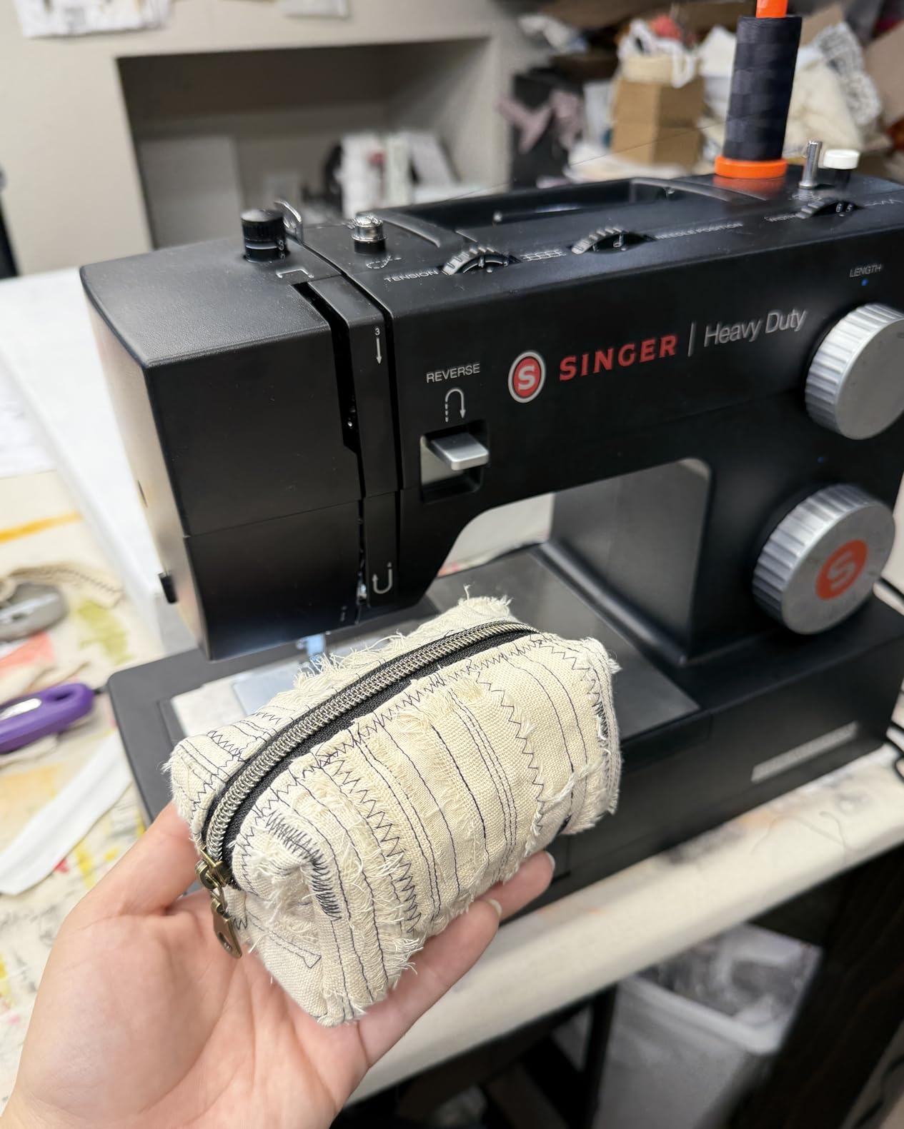 SINGER Heavy Duty 4432 High Speed Sewing Machine, 32 Built-In Stitches, 50% More Power, 1100 Stitches/Min, 1-Step Buttonhole customer photo 2