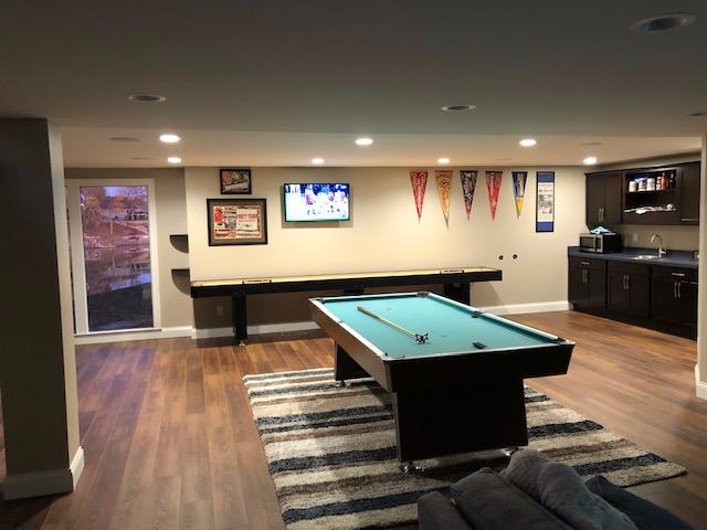 Playcraft Woodbridge Shuffleboard Table with Storage Cabinet - Shuffle Board Game Table Set with Matching Abacus, 8 Pucks, Brush & Wax (*Made in USA) - Pro Style Climate Adjusters customer photo 2