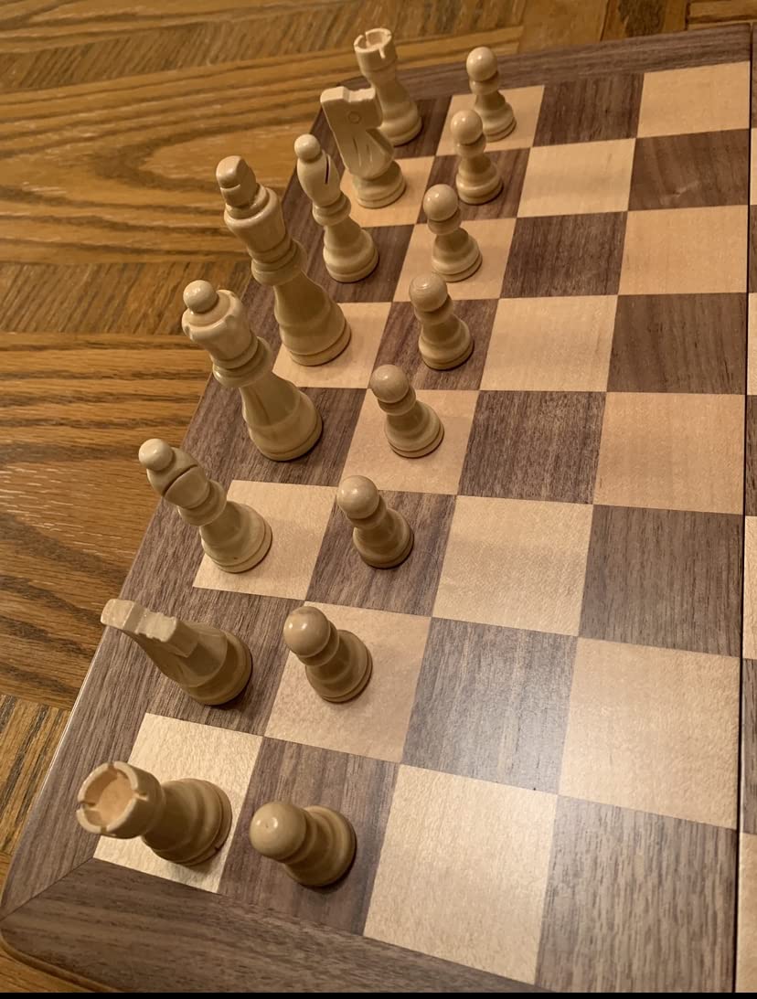Chess Armory Wooden Chess Set 15 Inch - Classic Handcrafted Game Board for Adults with Extra Queen Pieces and Storage Box - Ideal for Home and Travel - Non-Magnetic customer photo 2