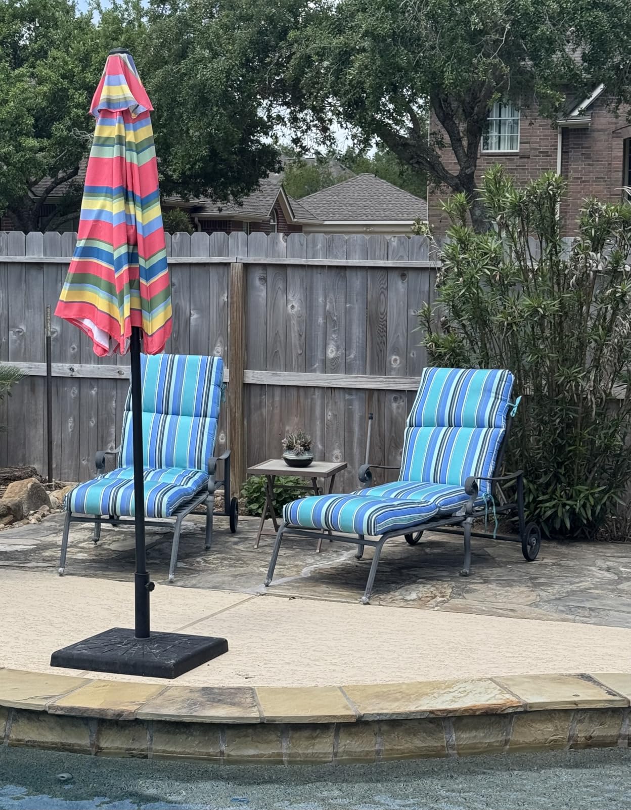 Comfort Classics Set of 2-22x74x5 Sunbrella Indoor/Outdoor Fabrics in Dolce Oasis CHANNELED Chaise Cushion Inc. customer photo 1