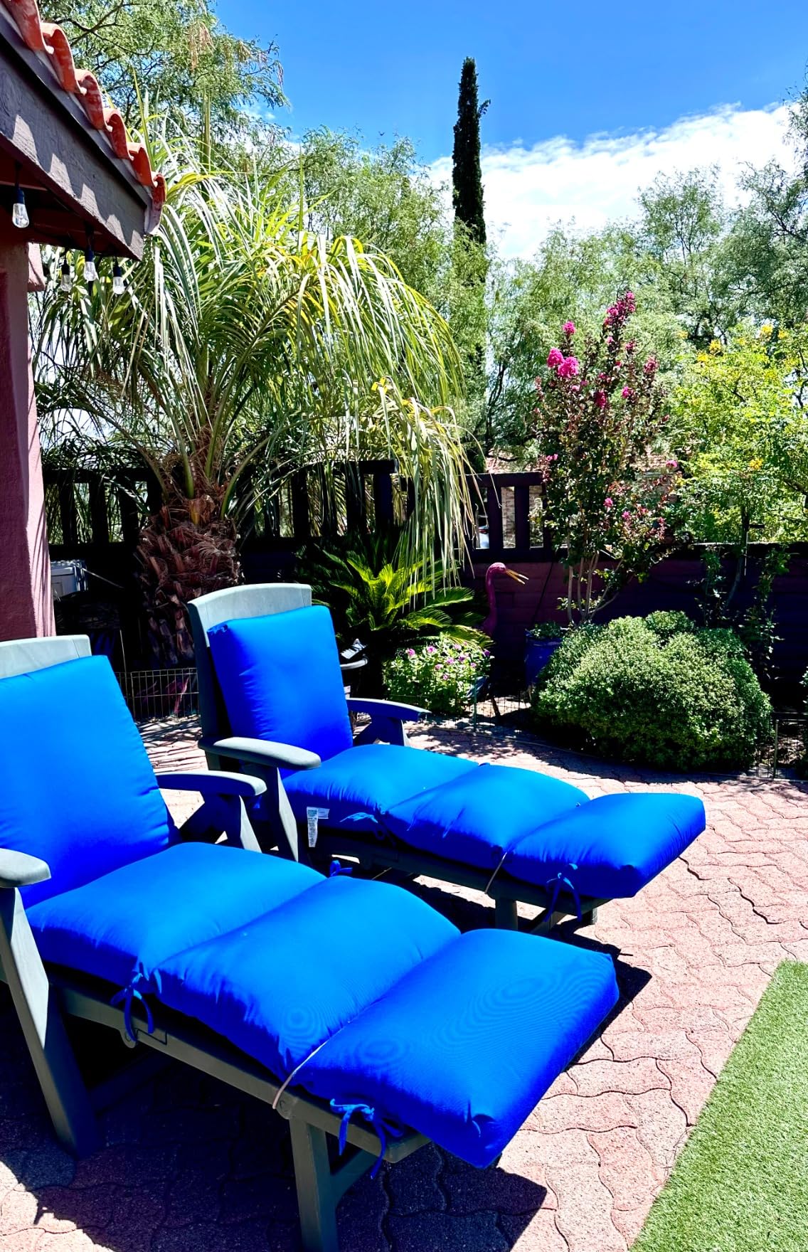 Comfort Classics Set of 2-22x74x5 Sunbrella Indoor/Outdoor Fabrics in Dolce Oasis CHANNELED Chaise Cushion Inc. customer photo 2