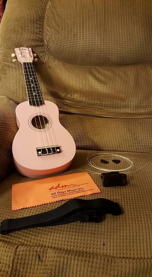 ADM Ukulele for Beginners Hawaiian Wood Ukelele Kit for Kids Adult Student Starter Professional Ukalelee Pack Bundle with Free Lessons, Gig Bag, Strap, Nylon String, Tuner (Brown, 21 Inch) customer photo 2