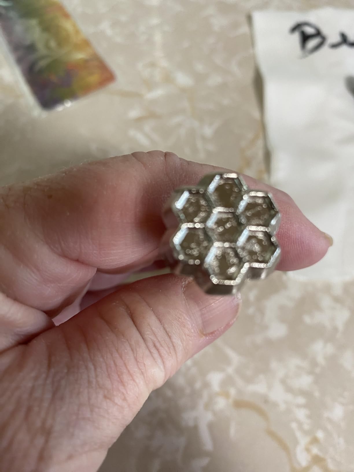 Tandy Leather Craftool Stamp - Professional Geometric Texture Tool for Veg-Tanned Leather - Intricate Pattern Stamp (K143) customer photo 2