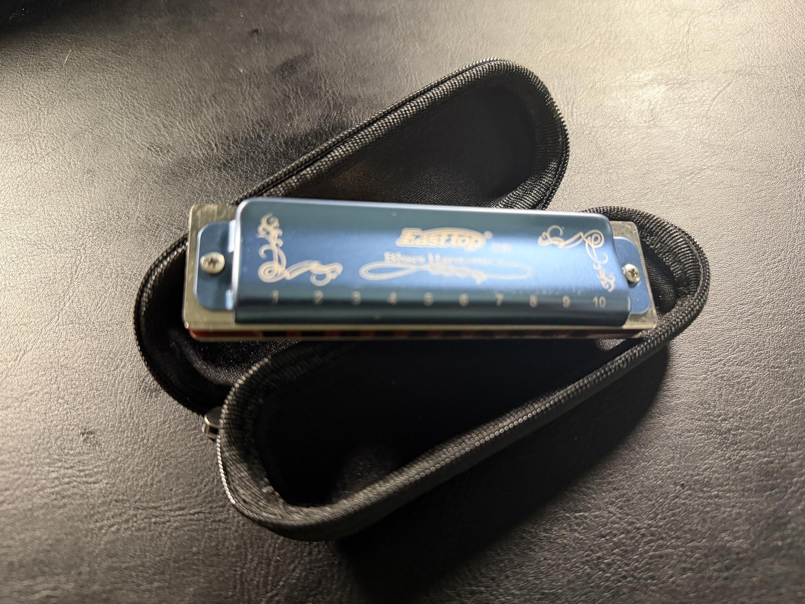 East top Harmonica Key of C, 10 Holes 008K Diatonic Mouth Organ with Blue Case, Standard Harmonica For Adults, Professionals, Beginners and Students, as a Gift customer photo 1