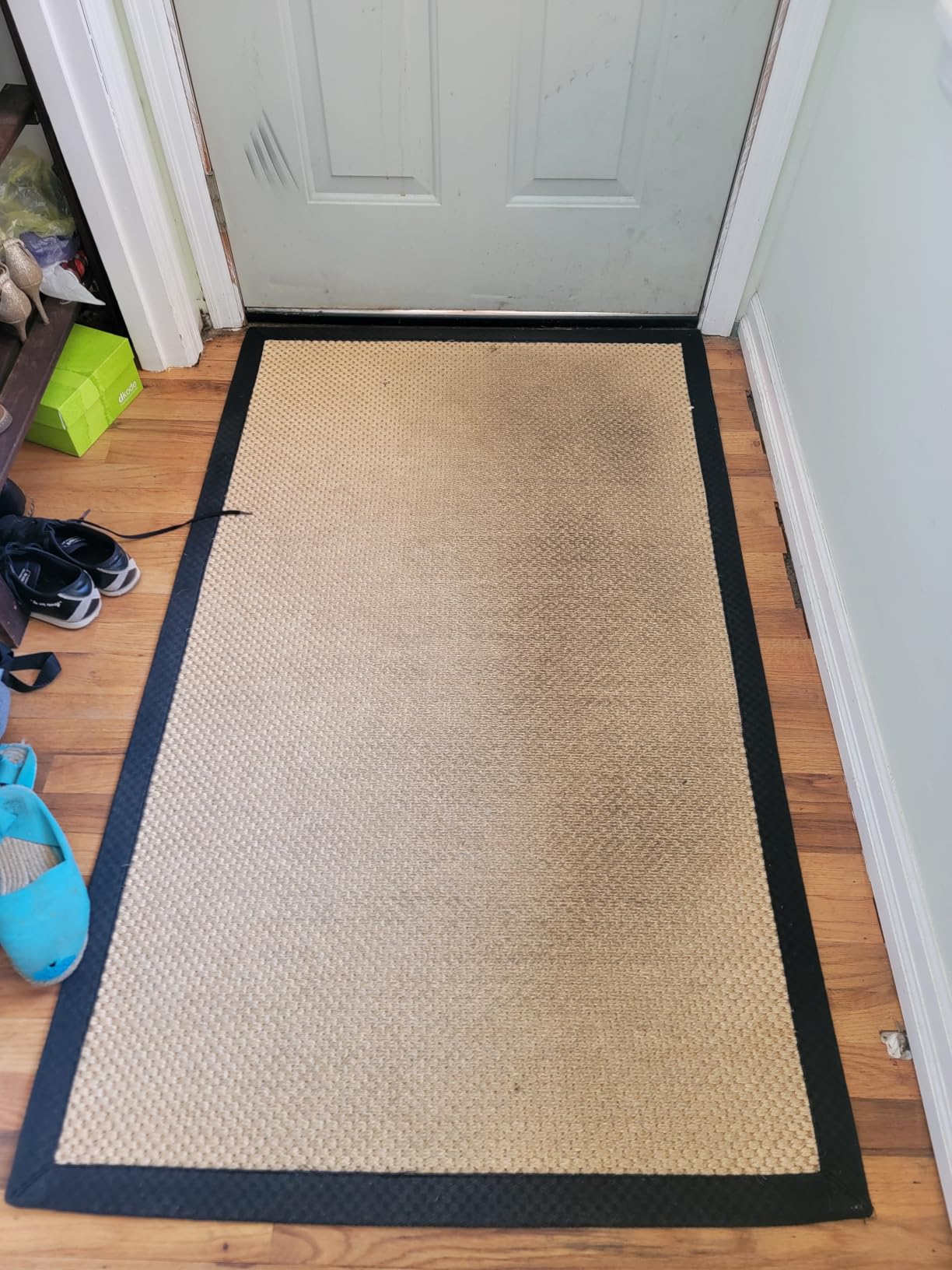 SAFAVIEH Area Rug 8x10 - Natural Fiber Collection - Large - Maize & Linen Color, Sisal, Woven Design with Border (NF141B) customer photo 1