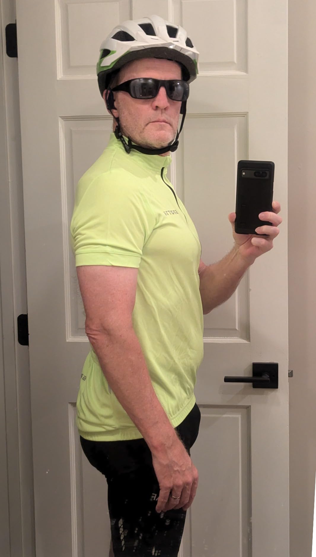 Spotti Men's Cycling Bike Jersey Short Sleeve with 3 Rear Pockets - Moisture Wicking, Breathable, Quick Dry Biking Shirt customer photo 2