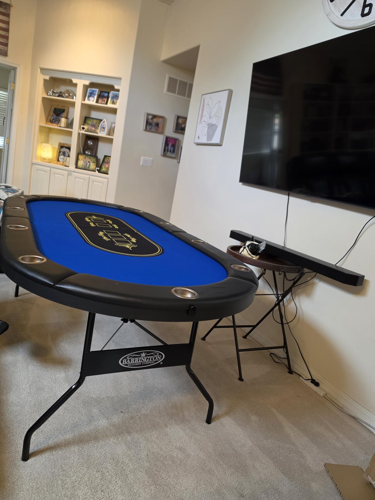 Barrington Poker Multiple Styles Folding Poker Table & Poker Table Top/Dining Table Collection, Durable Padded Rail Tables with Felt Playing Surface, Perfect for Texas Holden Games customer photo 2