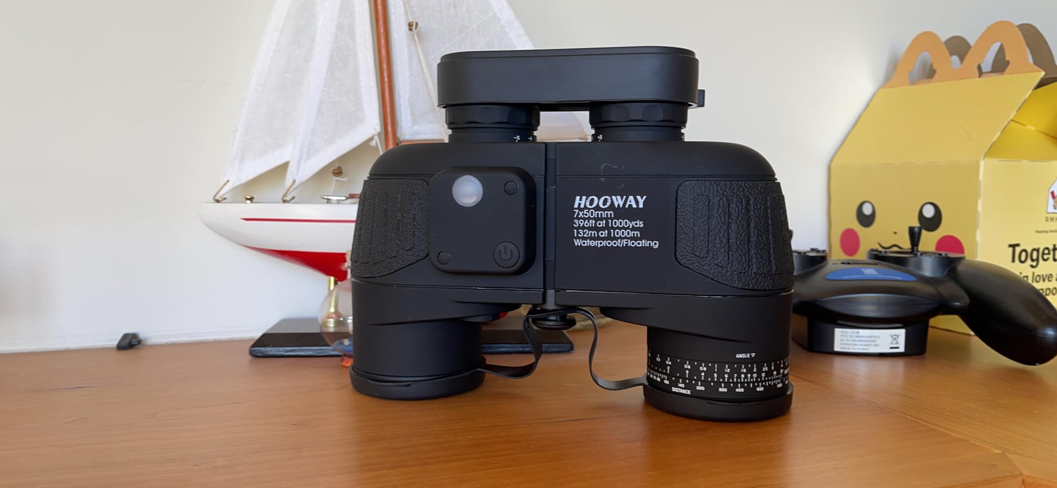Hooway 7x50 Waterproof Fogproof Military Marine Binoculars w/Internal Rangefinder & Compass for Navigation,Boating,Fishing,and More customer photo 1