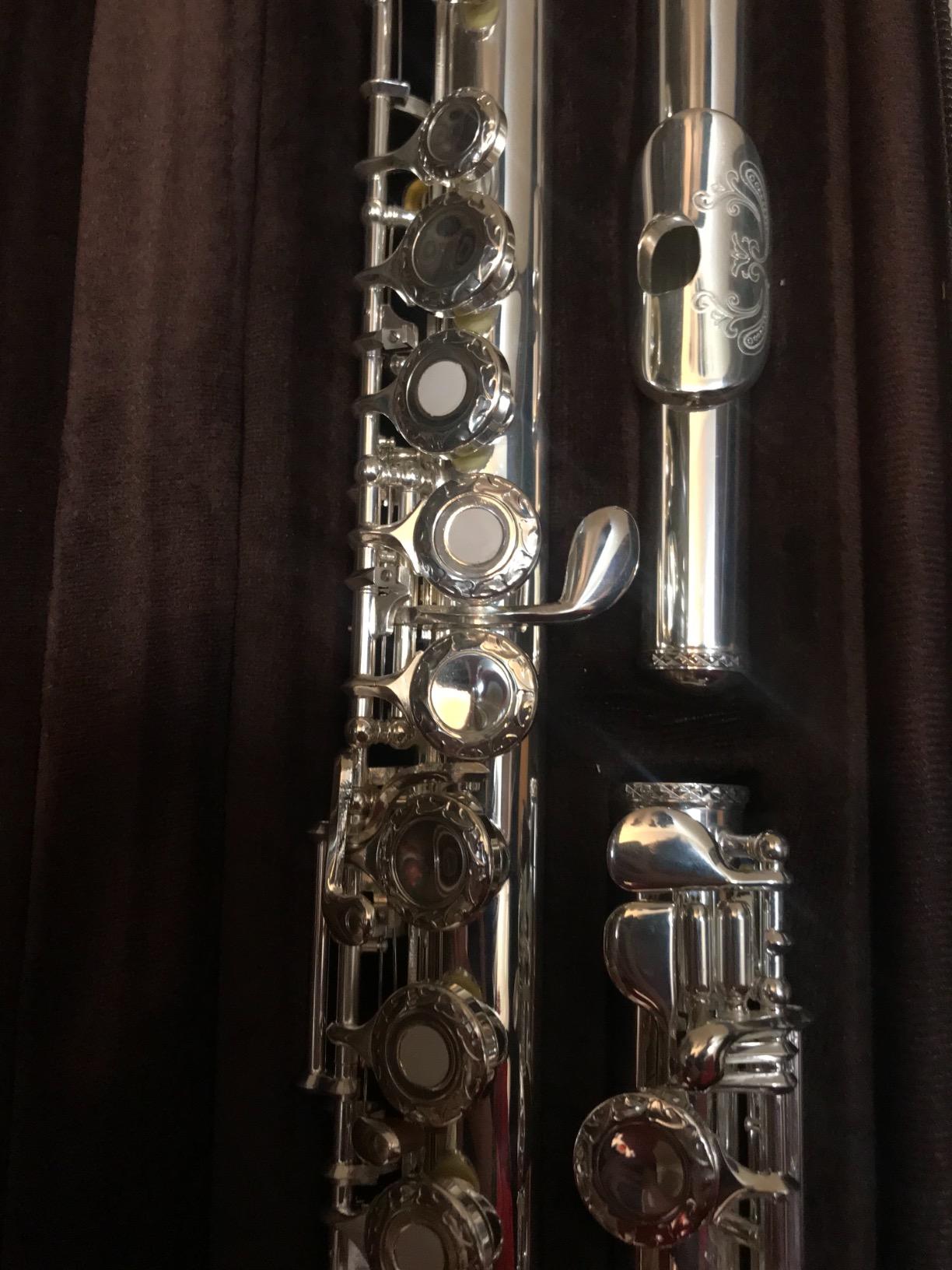 Glory HAND-ENGRAVED SILVER PLATED HIGH GRADE FLUTE 17 Hole OPEN/CLOSED C Flute With Case, Tuning Rod and Cloth and Gloves customer photo 2