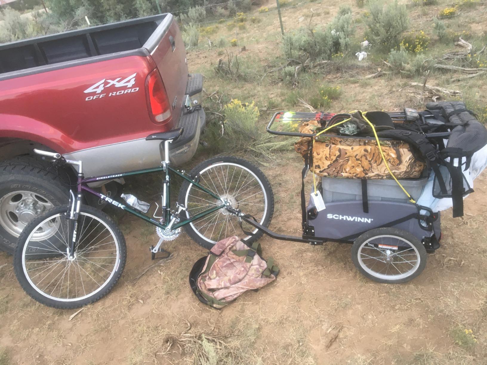 Schwinn Daytripper Bike Cargo Trailer, Holds up to 100 lb, Universal Coupler, Folding Frame, Quick-Release Wheels, 16-Inch Air-Filled Tires customer photo 2