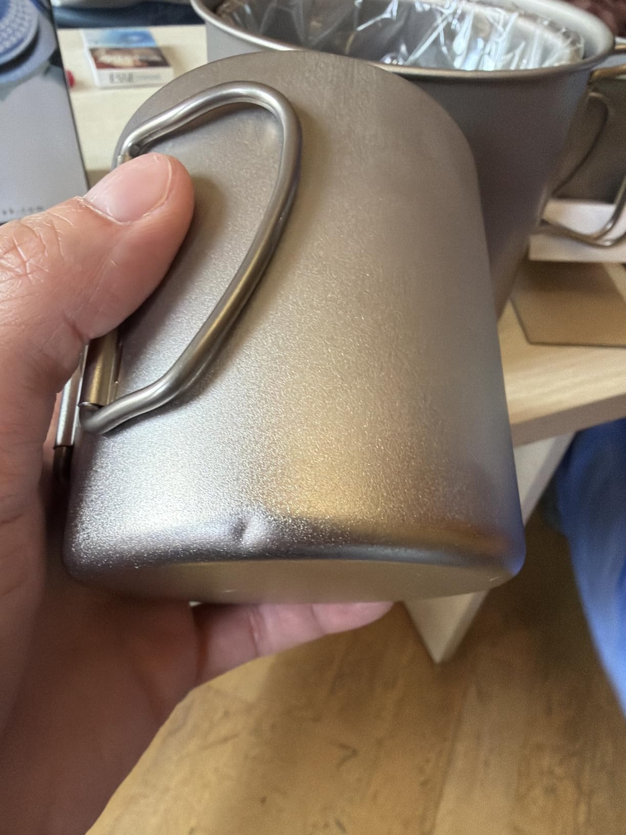 Snow Peak Japanese Titanium 450 Mug Camping, Backpacking, Cooking, Drinking Mug customer photo 2
