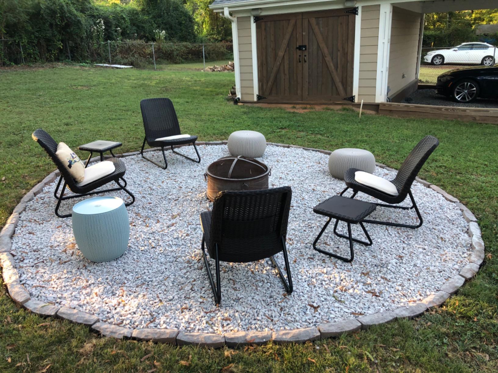 Keter Rio 3 Piece Resin Wicker Patio Furniture Set with Side Table and Outdoor Chairs for Front Porch and Backyard Decor, Dark Grey customer photo 2