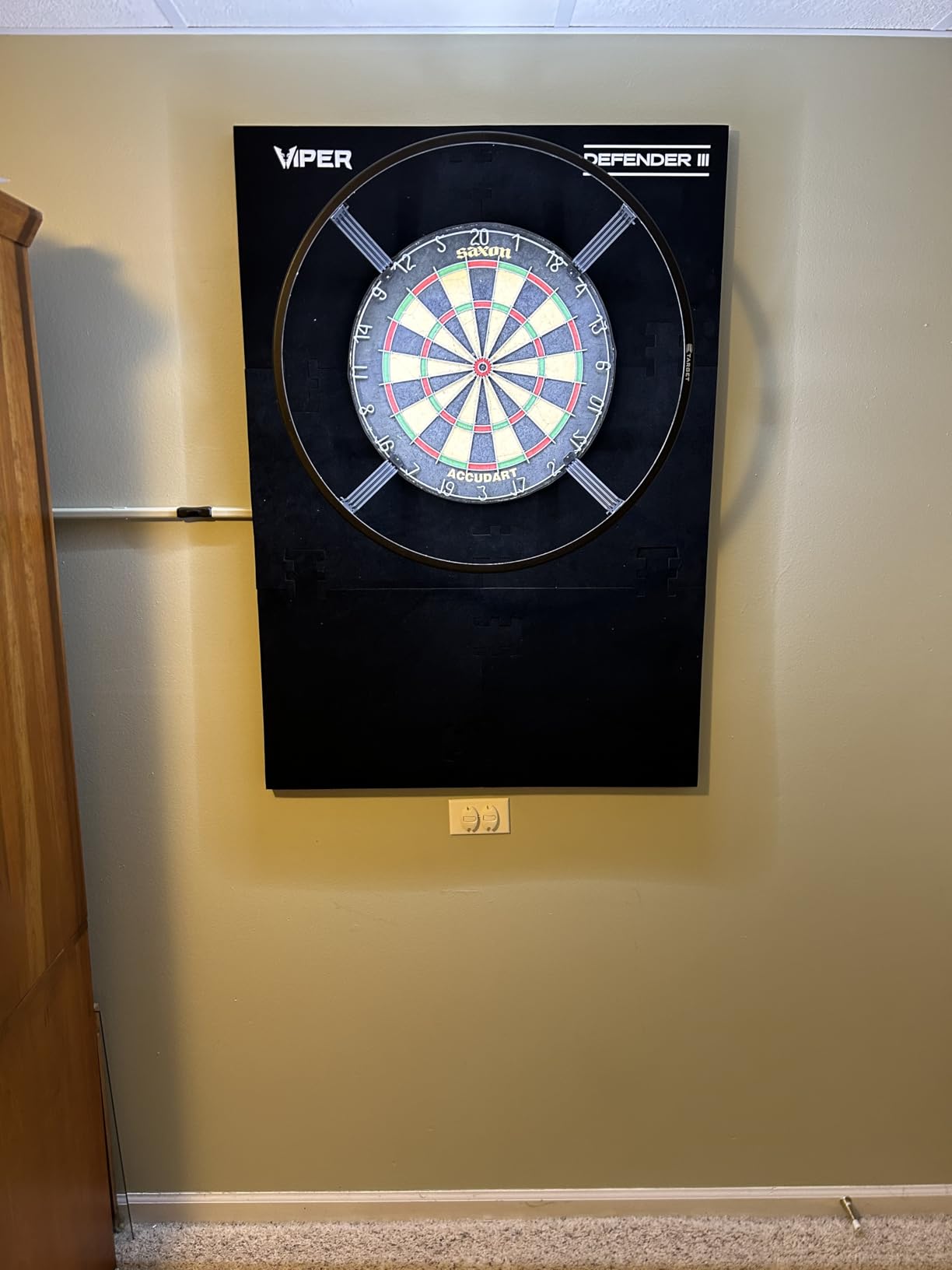 Viper Defender III Extended Length Dartboard Surround Wall Protector, Fits 17.75