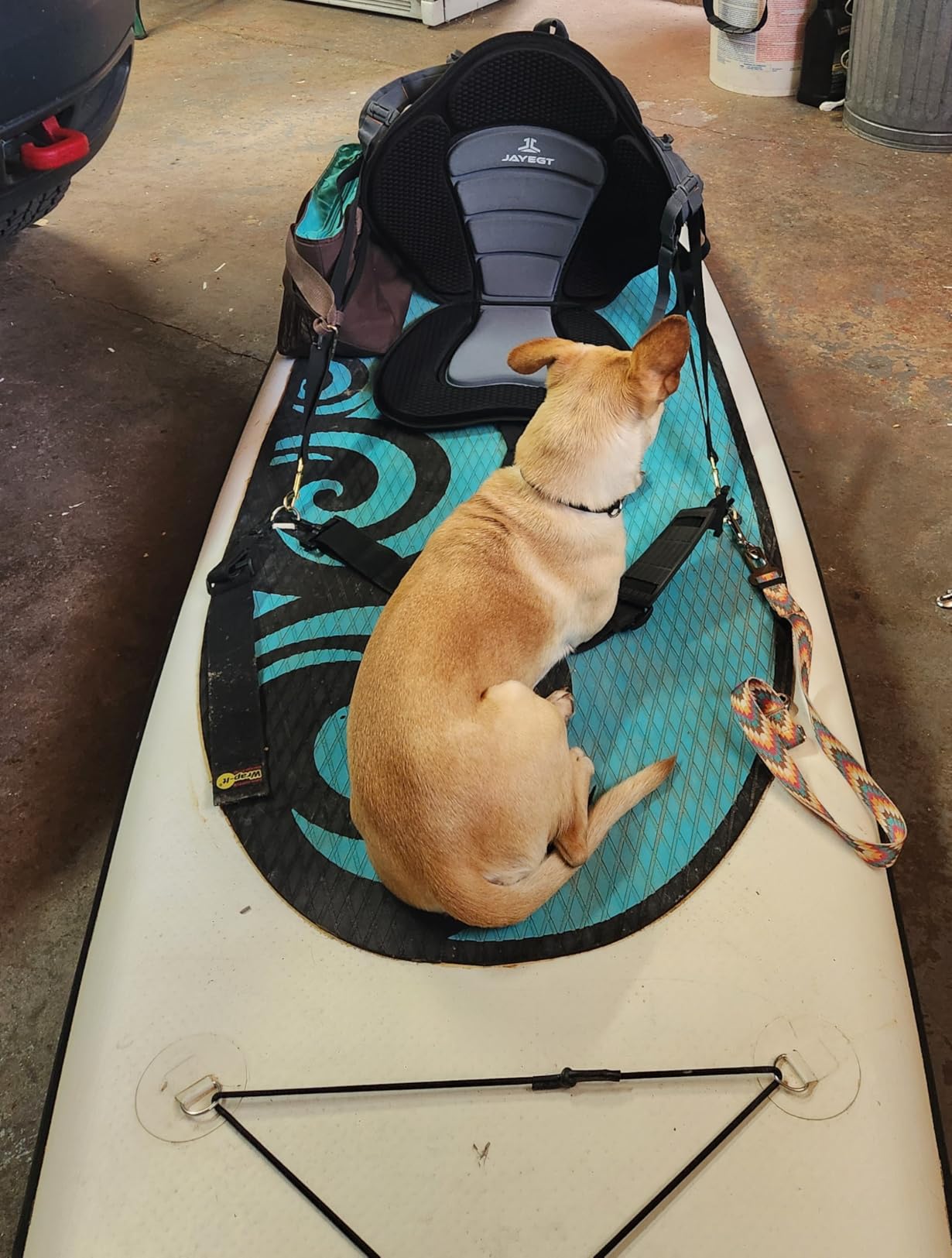 JAYEGT Kayak Seat Deluxe Padded Back Canoe Seat with Back Support, SUP Paddle Board Seats Fishing Seat for Universal Sit with Detachable Storage Bag and 4 Adjustable Straps customer photo 1