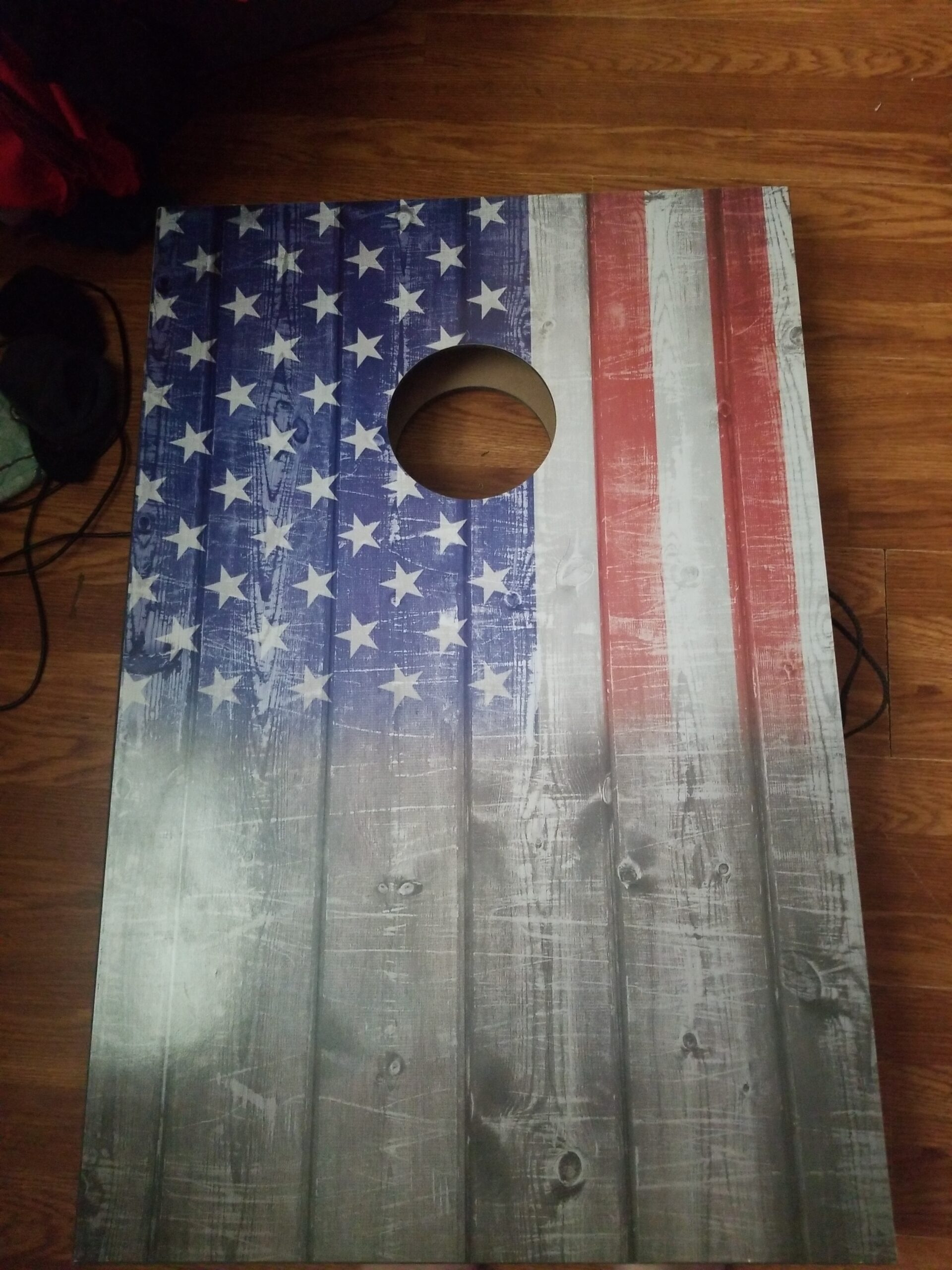 Wild Sports 2'x3' or 2'x4' Cornhole Outdoor Game Set, USA Flag or Natural Wood Options with Carry Bag Included - Perfect for Backyard, Beach, and Tailgates, Add On Extra Bags customer photo 2