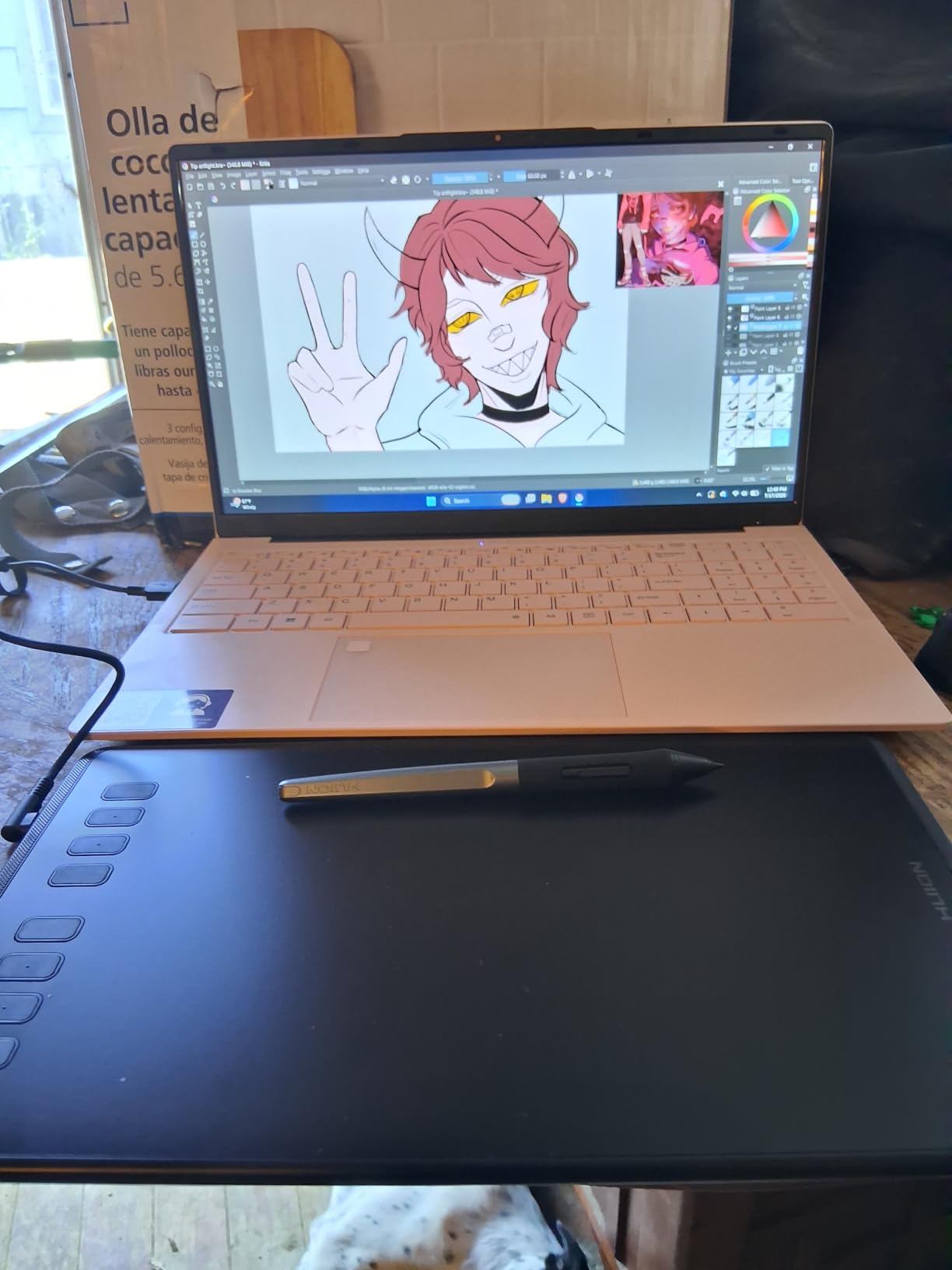 HUION Inspiroy H640P Drawing Tablet, 6x4 inch Digital Art with Battery-Free Stylus, 8192 Pen Pressure, 6 Hot Keys, Graphics Tablet for Drawing, Writing, Design, Teaching, Work with Mac, PC & Mobile customer photo 1