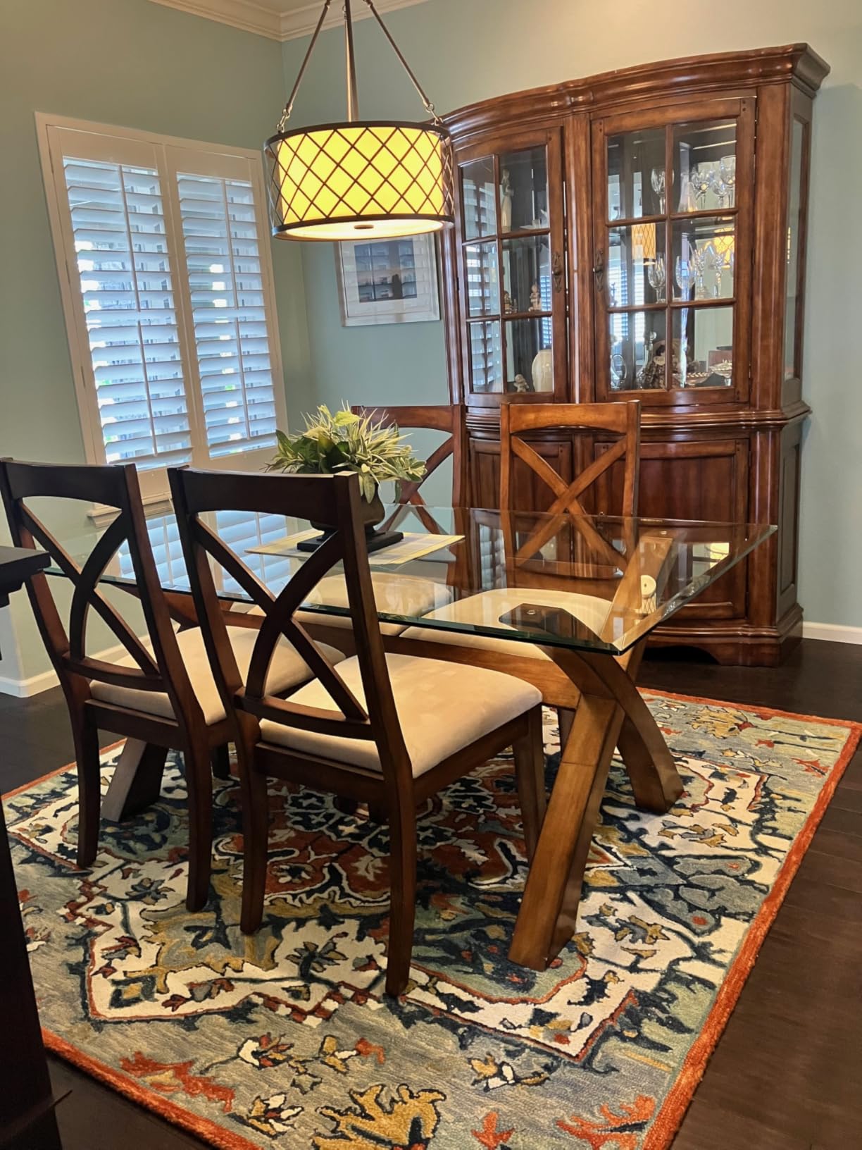 SAFAVIEH Area Rug 8x10 - Aspen Collection - Large - Blue & Rust, Handmade Wool, Boho Design, Ideal for Living Room, Bedroom, Office, Dining Space (APN312A) customer photo 2