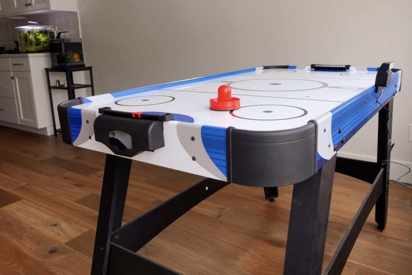 Best Choice Products 58in Mid-Size Arcade Style Air Hockey Table for Game Room, Home, Office w/ 2 Pucks, 2 Pushers, Digital LED Score Board, Powerful 12V Motor, Carrying Bag customer photo 1