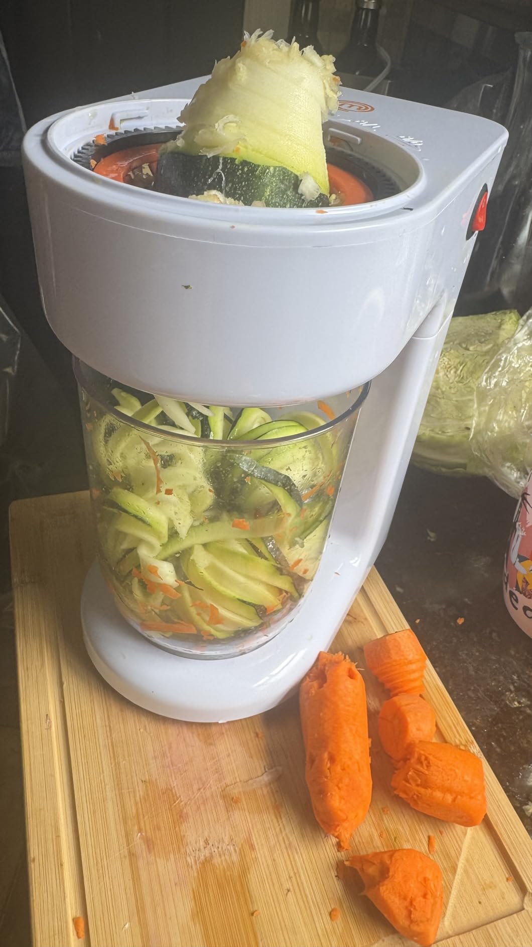 MasterChef Electric Spiralizer- 3in1 Vegetable Noodle, Homemade Pasta Maker | Low Carb, Keto, Vegan, Gluten Free- Zoodle Zucchini Veggie Slicer & XL Hopper, FREE Recipes- Quick Healthy Meal Prep Gift customer photo 1