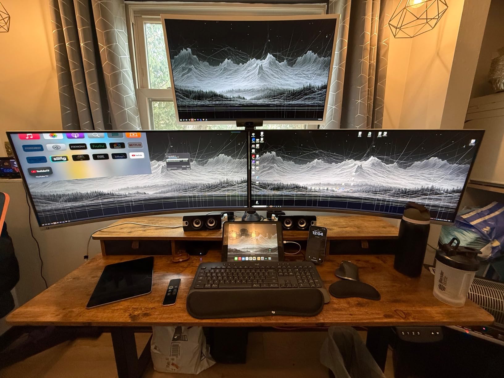 VIVO 17 to 32 inch Dual Mechanical Monitor Mount STAND-V002K, 2 Tension Spring Arms, Adjustable Swivel, Rotation, Heavy Duty VESA Desk Stand with C-clamp, Grommet, Max VESA 100x100, Black customer photo 2