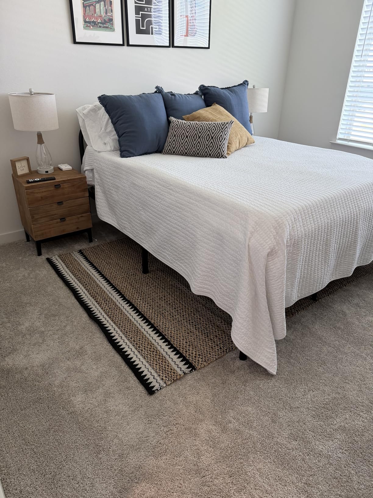 SAFAVIEH Natural Fiber Collection Area Rug - 5' x 8', Natural & Black, Handmade Farmhouse Boho Coastal Rustic Jute (NF874B) customer photo 2