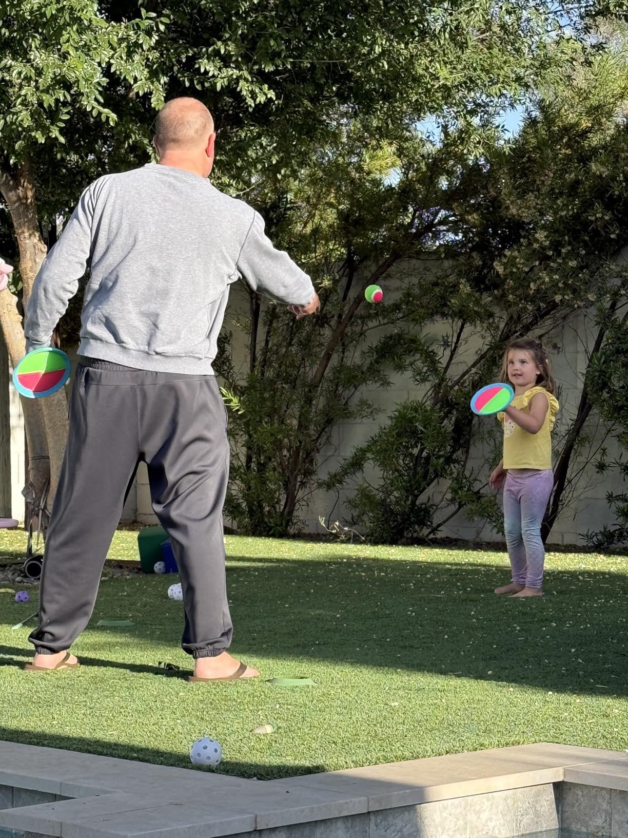 Ayeboovi Toss and Catch Ball Game Outdoor Toys for Kids Yard Games Beach Toys Outside Games for 3 4 5 6 7 8 9 10 Year Old Boys Girls (Upgraded) customer photo 2