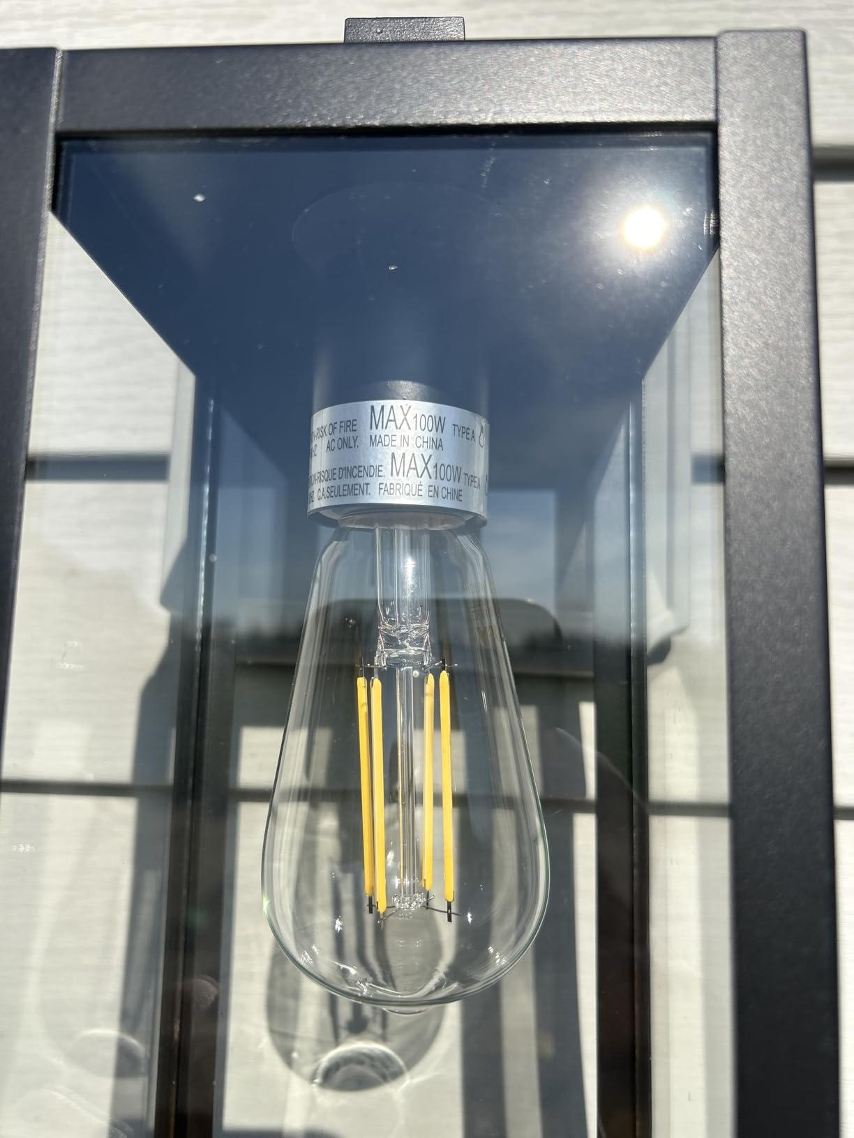 Ascher Vintage LED Edison Bulbs, 6W, Equivalent 60W, Non-Dimmable, High Brightness Warm White 2700K, ST58 Antique LED Filament Bulbs with 80+ CRI, E26 Medium Base, Clear Glass, Pack of 4 customer photo 2
