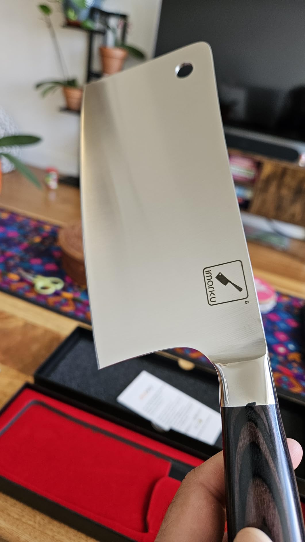 imarku Cleaver Knife 7 Inch Meat Cleaver, Japanese High Carbon Stainless Steel Butcher Knife with Ergonomic Handle, Ultra Sharp Chopping Knife customer photo 2