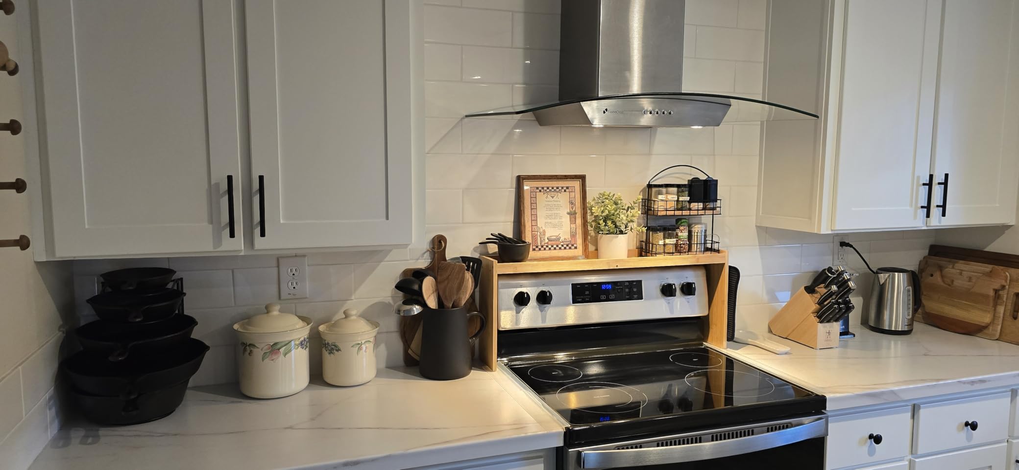 Cuisinel Heavy Duty Pan Organizer - 5 Tier Rack - Holds 50 LB - Holds Cast Iron Skillets, Griddles and Shallow Pots - Durable Steel Construction - Space Saving Kitchen Storage - No Assembly Required customer photo 1