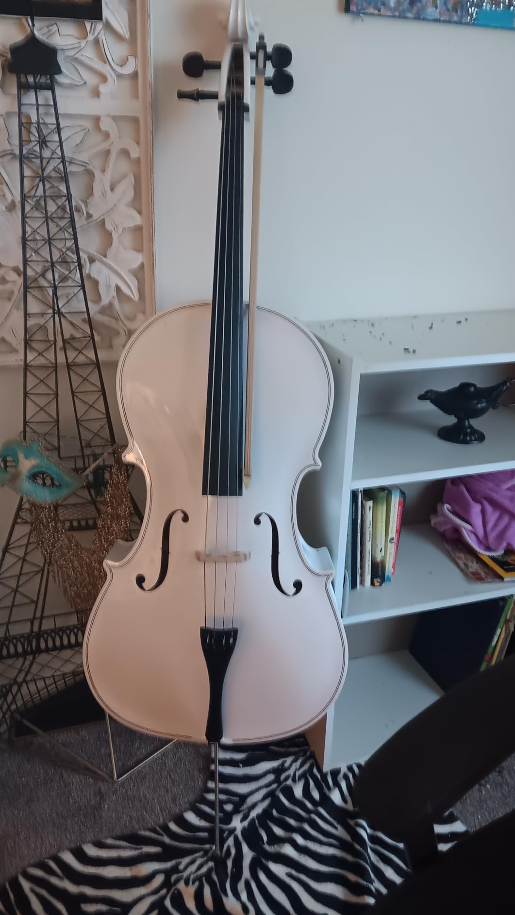 LYKOS 4/4 Acoustic Cello + Case + Bow + Rosin Wood Color Beautiful Varnish Finishing (Matt Natural) customer photo 1