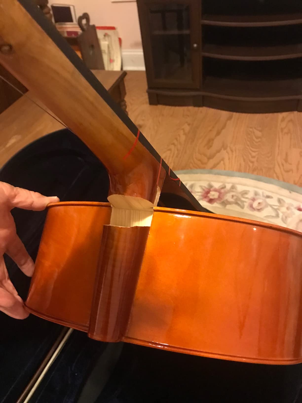 LYKOS 4/4 Acoustic Cello + Case + Bow + Rosin Wood Color Beautiful Varnish Finishing (Matt Natural) customer photo 2
