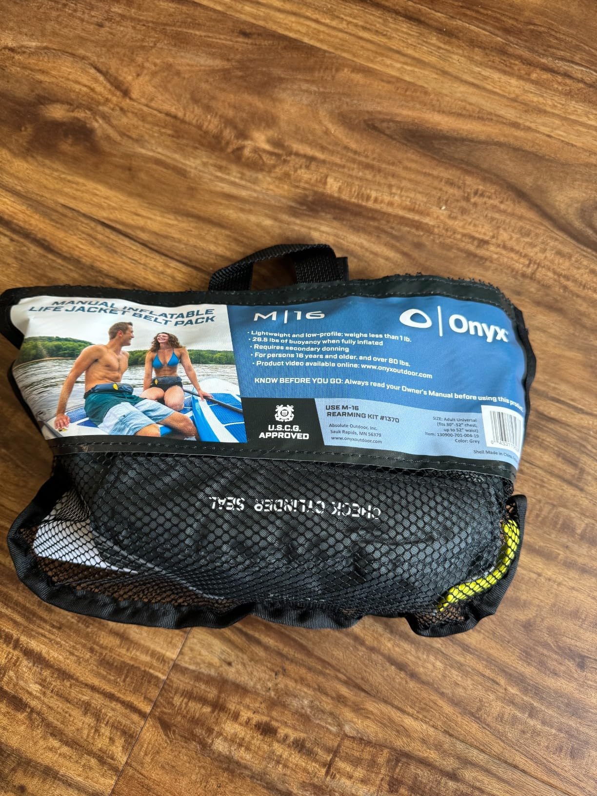 Onyx M-16 Manual Inflatable Belt Pack, U.S. Coast Guard Approved, Low Profile, Compact Design, Approved for Users 16 Years and Older customer photo 1