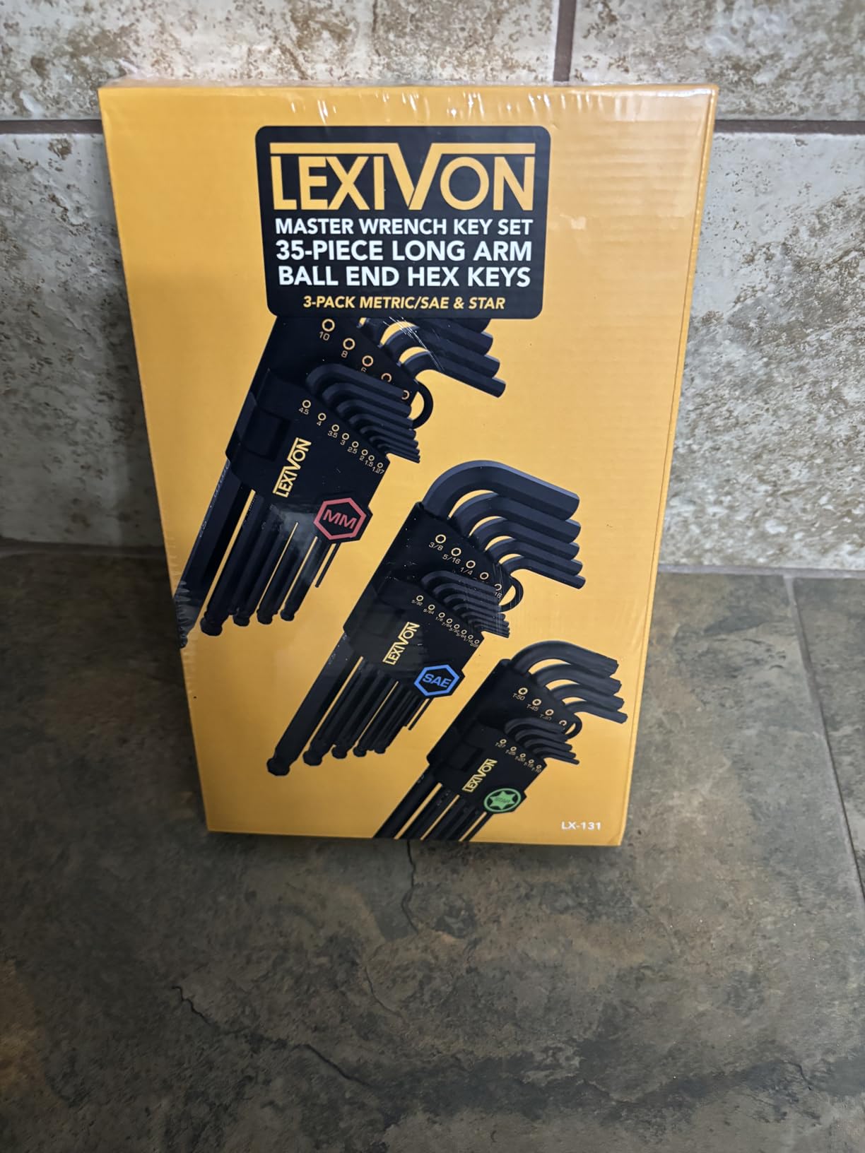 LEXIVON Master Wrench Key Set, 35-Piece Long Arm Ball End Hex Keys | 3-Pack Metric/SAE & Star, Industrial Grade S2 Alloy Steel (LX-131) customer photo 2