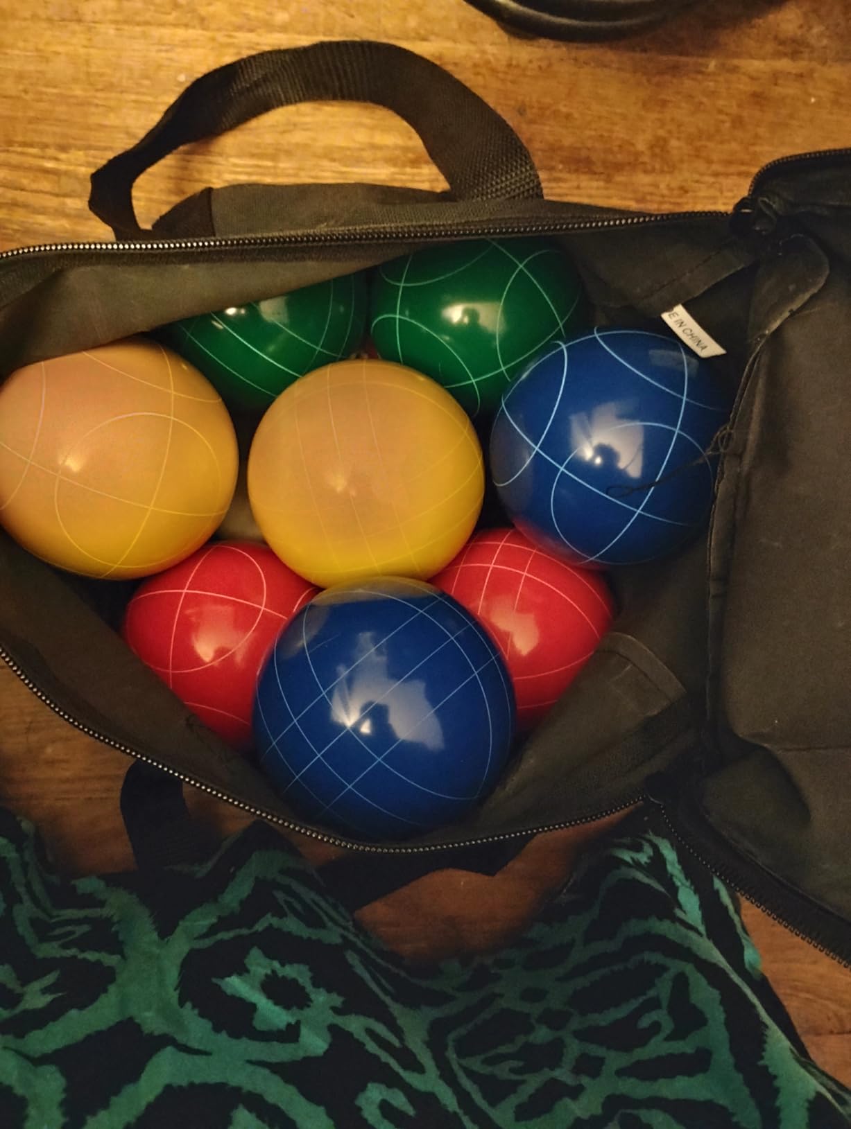 ropoda 90mm Bocce Ball Set with 8 Polyresin Balls, Pallino, Case and Measuring Rope for Backyard/Lawn/Beach/Outdoor, Resin Bocce Ball for Kids Teens Beginners(2 to 8 Players) customer photo 1