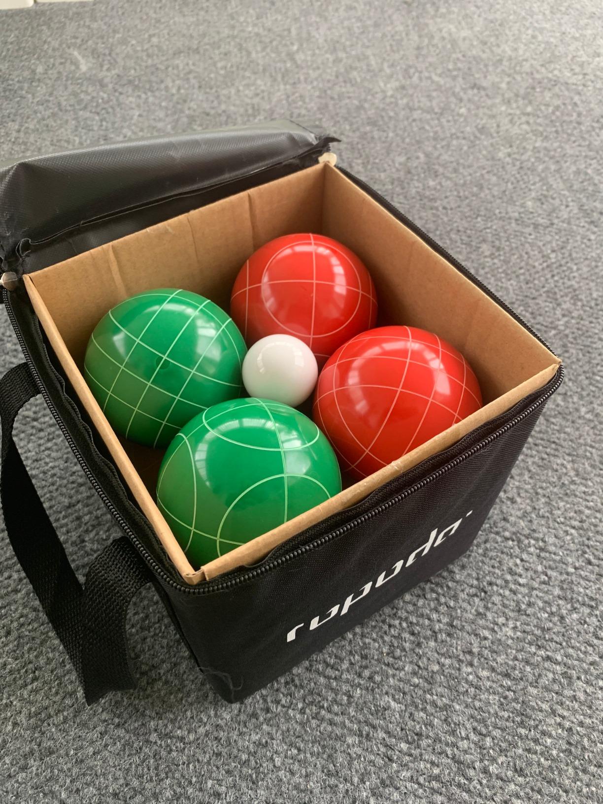 ropoda 90mm Bocce Ball Set with 8 Polyresin Balls, Pallino, Case and Measuring Rope for Backyard/Lawn/Beach/Outdoor, Resin Bocce Ball for Kids Teens Beginners(2 to 8 Players) customer photo 2