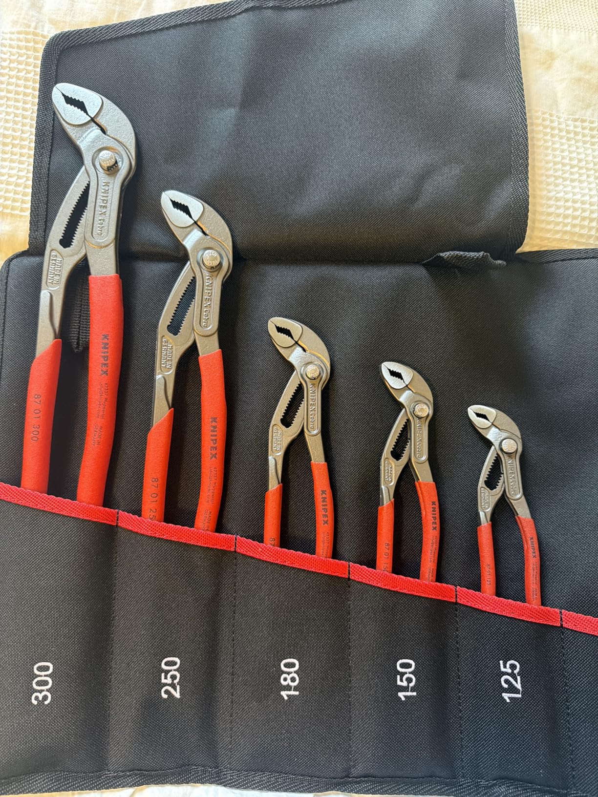 Knipex Tools 00 19 55 S5, Cobra Pliers, 5Piece Set with Tool Pouch customer photo 1