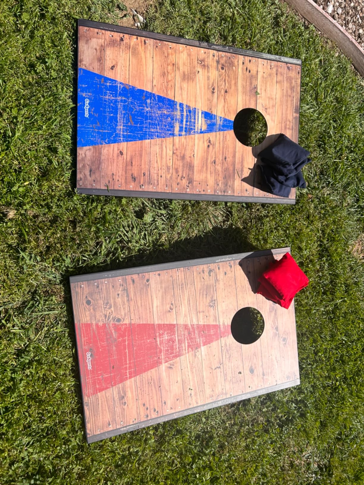 GoSports Portable Cornhole Sets, 8 Styles - Choose 4 x 2 ft or 3 x 2 ft - Boards Include 8 Bean Bags, Travel Case, and Game Rules customer photo 1