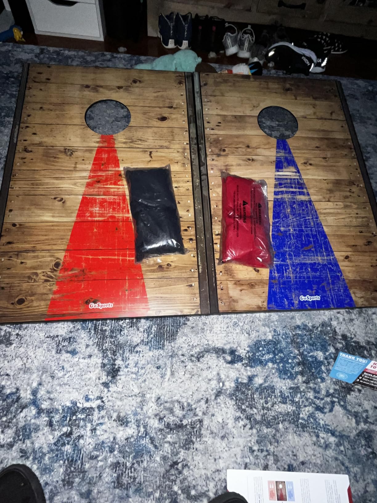 GoSports Portable Cornhole Sets, 8 Styles - Choose 4 x 2 ft or 3 x 2 ft - Boards Include 8 Bean Bags, Travel Case, and Game Rules customer photo 2