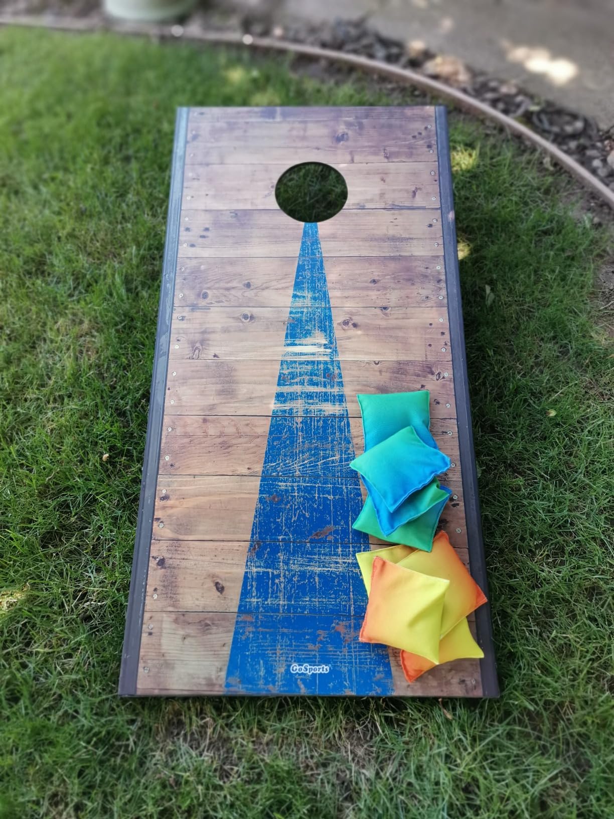GoSports Portable Cornhole Sets, 8 Styles - Choose 4 x 2 ft or 3 x 2 ft - Boards Include 8 Bean Bags, Travel Case, and Game Rules customer photo 1