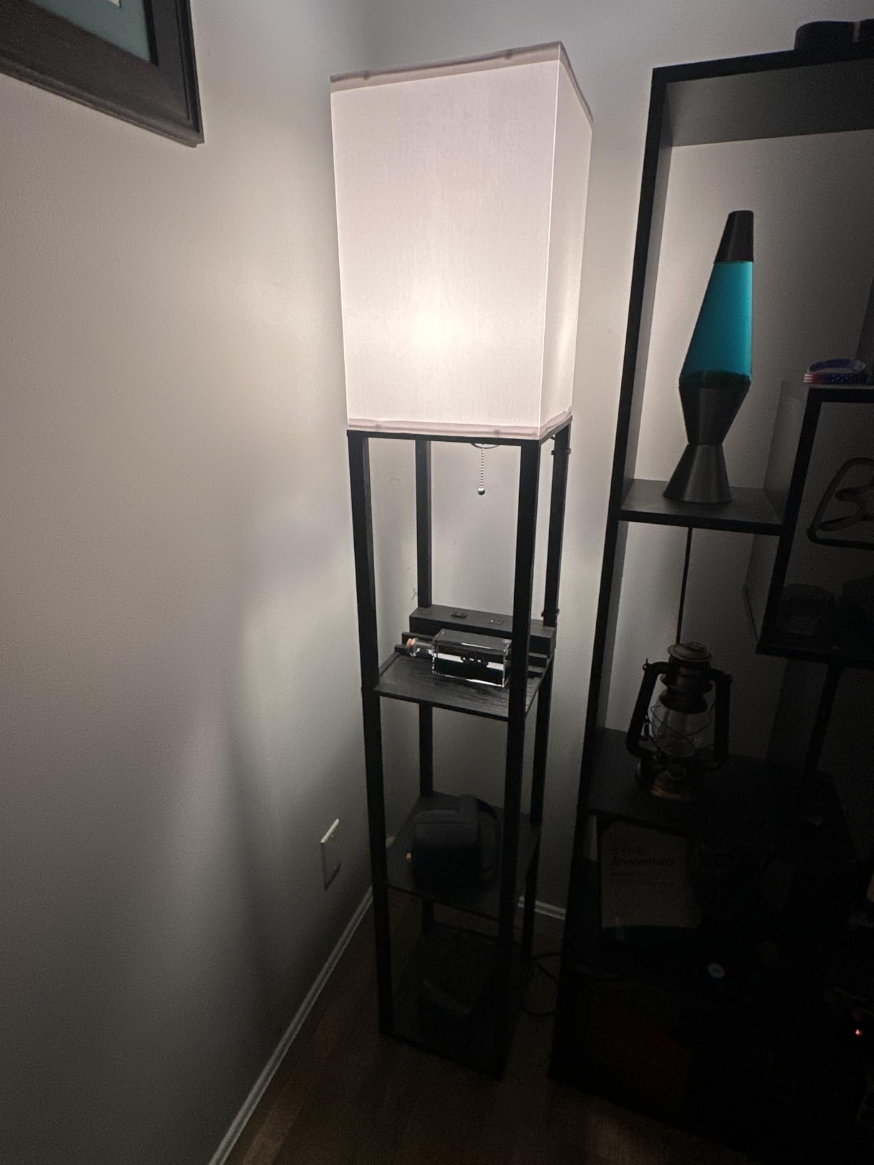SHINE HAI Floor Lamps with Shelves for Living Room, 3-Tier Square Modern Standing Lamp with 3CCT Bulb, 11W 950LM Brightness, Tall Shelf Lamp for Bedroom, Office, Bookshelf & Display Organizer customer photo 2