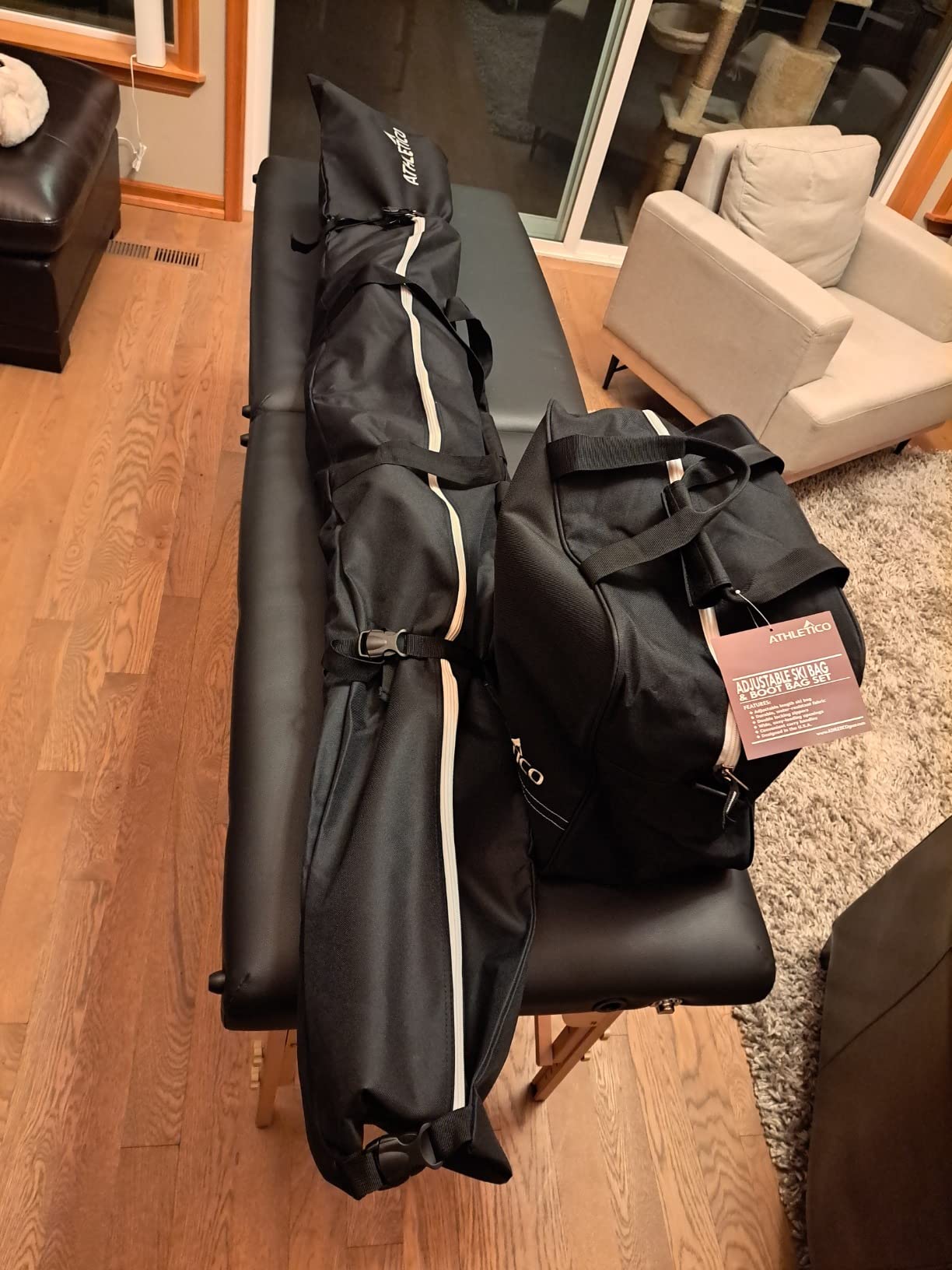 Athletico Rolling Double Ski Bag - Padded Ski Bag With Wheels for Air Travel customer photo 2