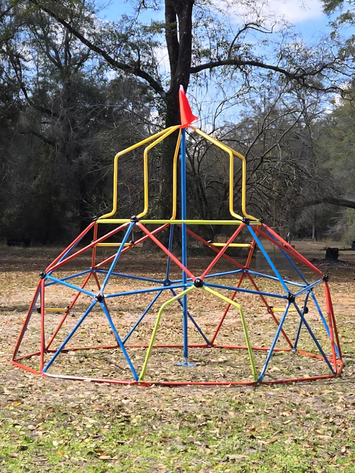 Zupapa 10FT Climbing Dome, Outdoor Jungle Gym for Kids with Climbing Grip - Geometric Dome Climber Supports 1000LBS (Blue, 10FT) customer photo 2