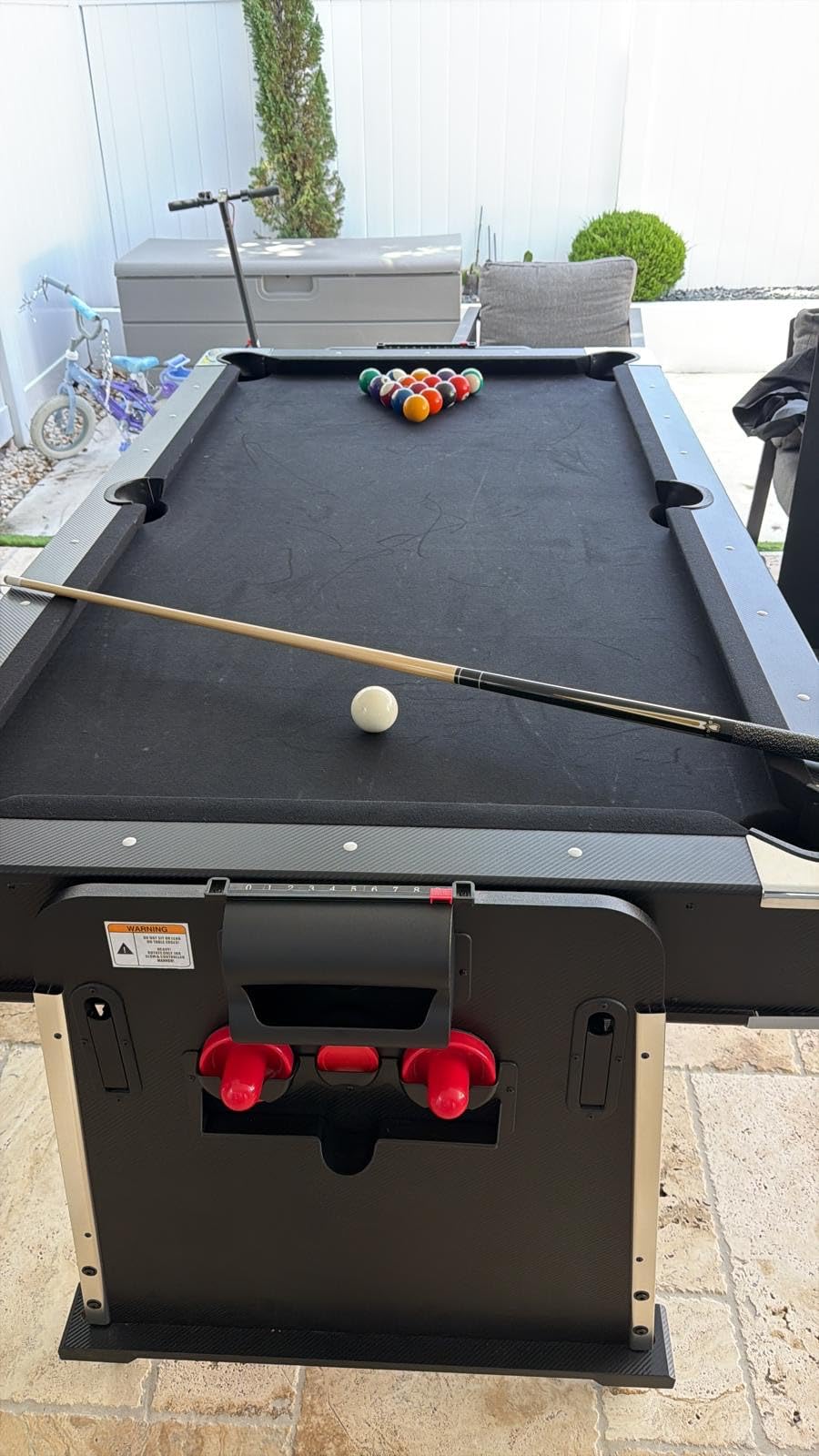 RACK Triad 7-Foot 3-in-1 Multi-Game Swivel Table - Billiards/Pool, Table Tennis & Air Hockey customer photo 2