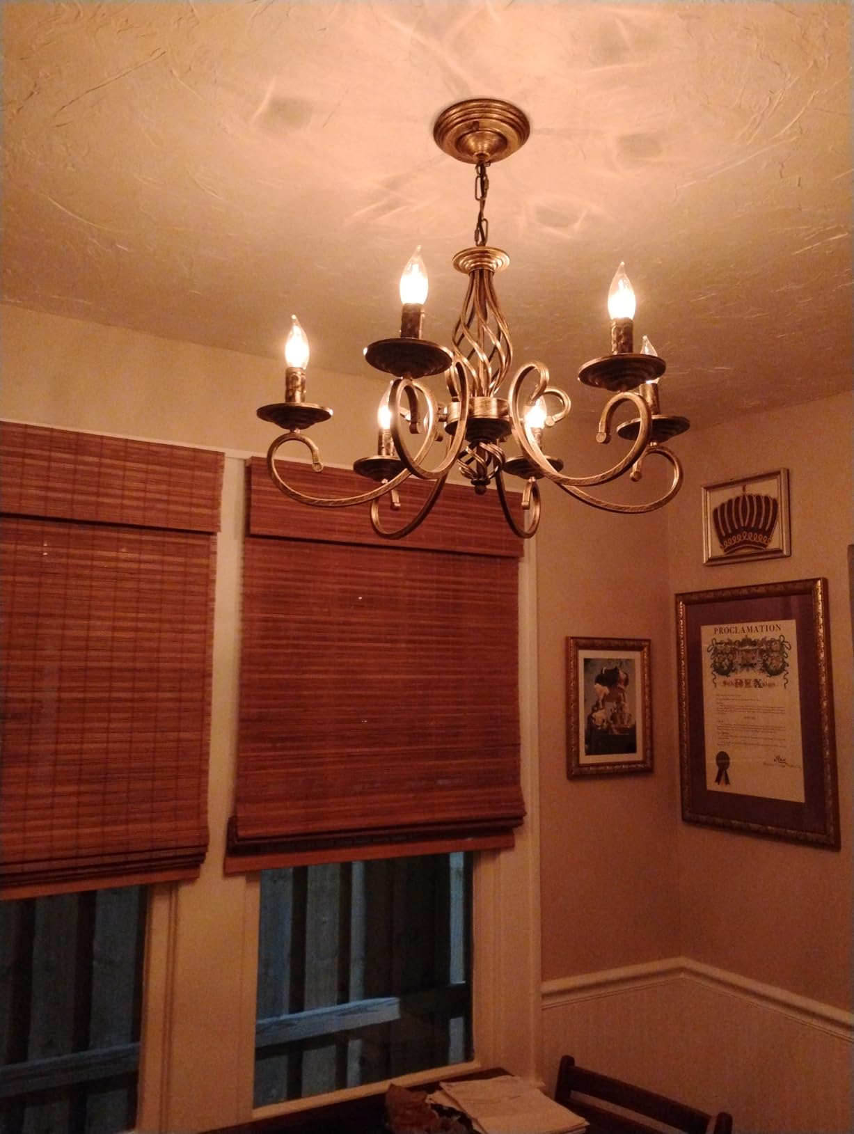 Ganeed Rustic Chandeliers, 8 Lights Candle French Country Chandelier, Vintage Iron Pendant Light Fixture Hanging Light for Farmhouse, Kitchen Island, Dining Room, Bedroom customer photo 1