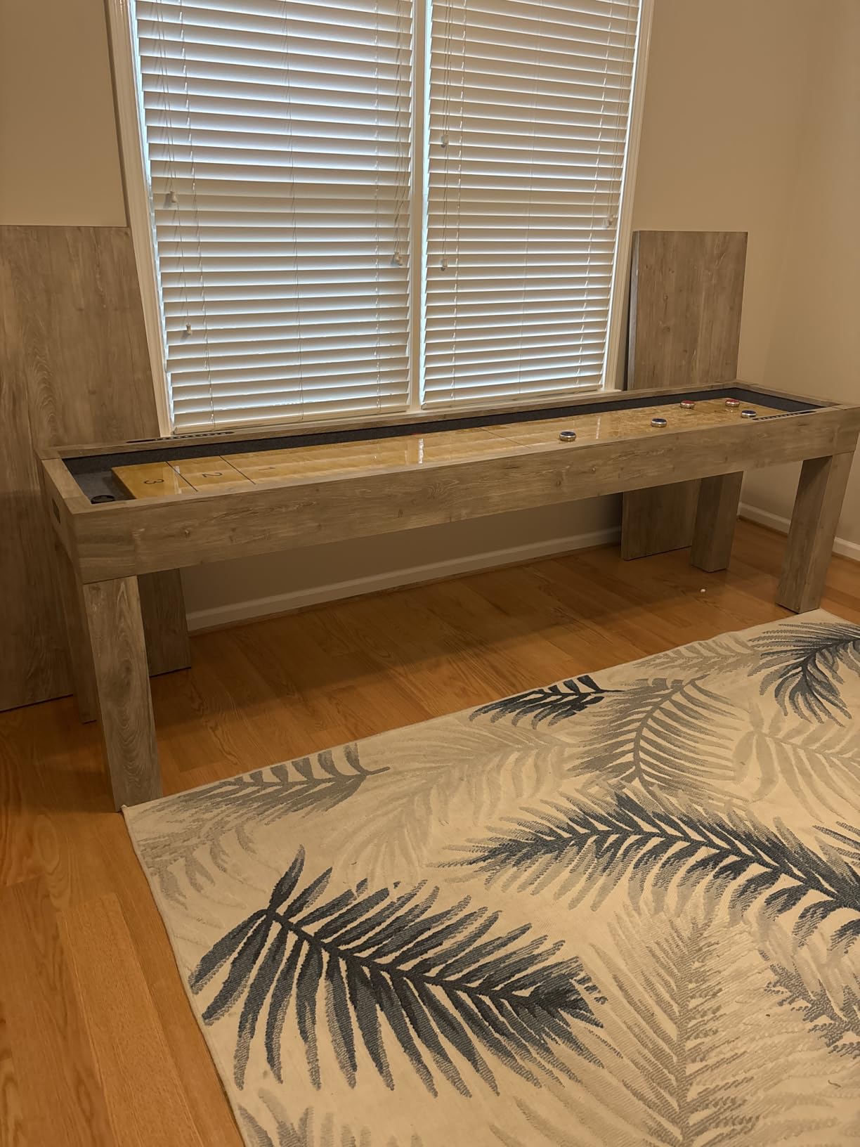 Barrington 9ft Shuffleboard Table with Scratch-Resistant Playfield and 8 Puck Set customer photo 1