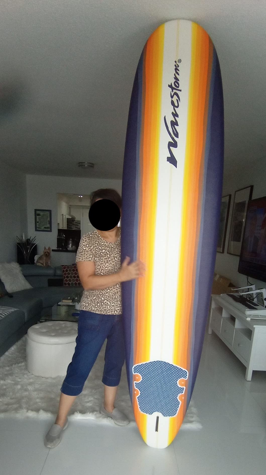 Wavestorm 8ft Surfboard // Foam Wax Free Soft Top Longboard for Adults and Kids of All Levels of Surfing, Multicolor customer photo 2