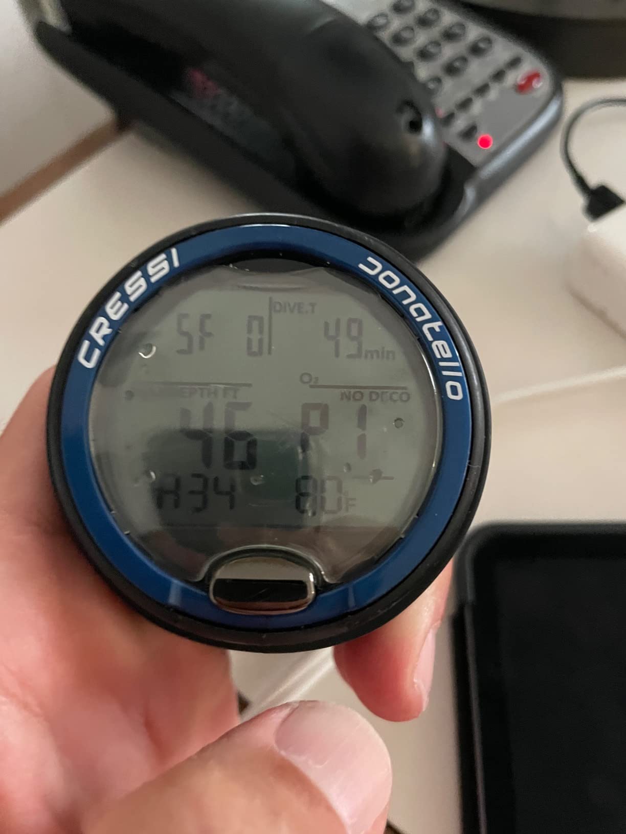Cressi Donatello Wrist Dive Computer - Black/Blue - Air & Nitrox Modes Dive Watch - HD Backlit Display customer photo 2