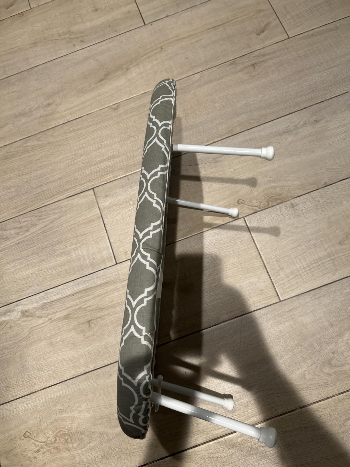 Amazon Basics Foldable Compact Tabletop Ironing Board with Folding Legs, Heat Resistant Portable, Lightweight, Non-Slip, Easy Storage, Trellis Removable Cover, Chevron customer photo 2