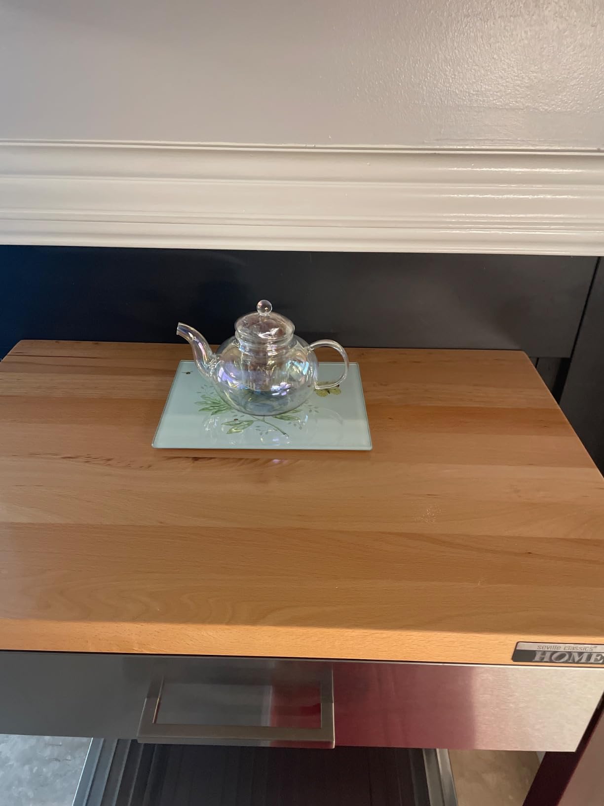Lenox Kitchen, Butterfly Meadow Large Glass Cutting Board, Glass Material, Cutting Board For Home And Kitchen, Hand Wash Only, Butterflies Design, Tray (White, 1 Piece, 13 Inch W X 10.25 Inch L) customer photo 2