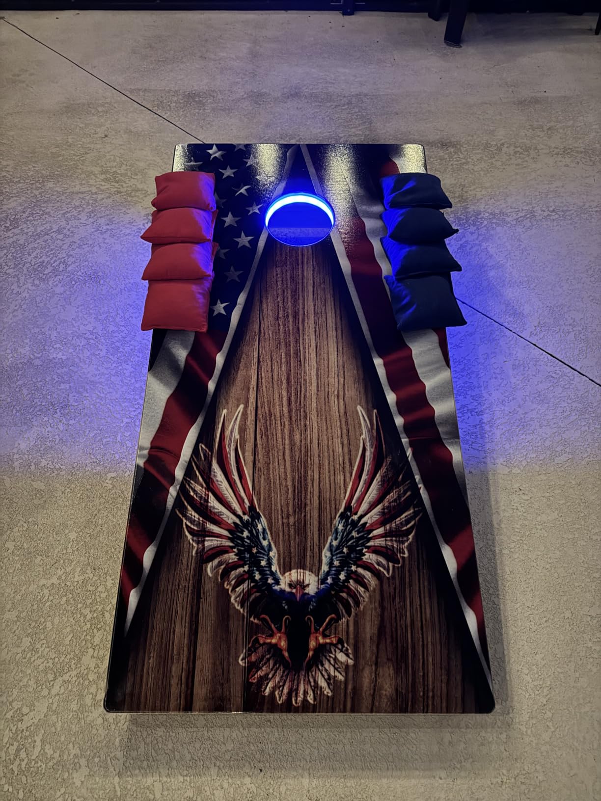 CornholeGamesUSA Pro Cornhole Boards Set | Made in USA | 3/4 Baltic Birch | No Bounce | Triple Thick Legs | Two Brace & Handles, Tournament 2x4 Regulation Set with Score Tower & Cornhole Bags customer photo 2